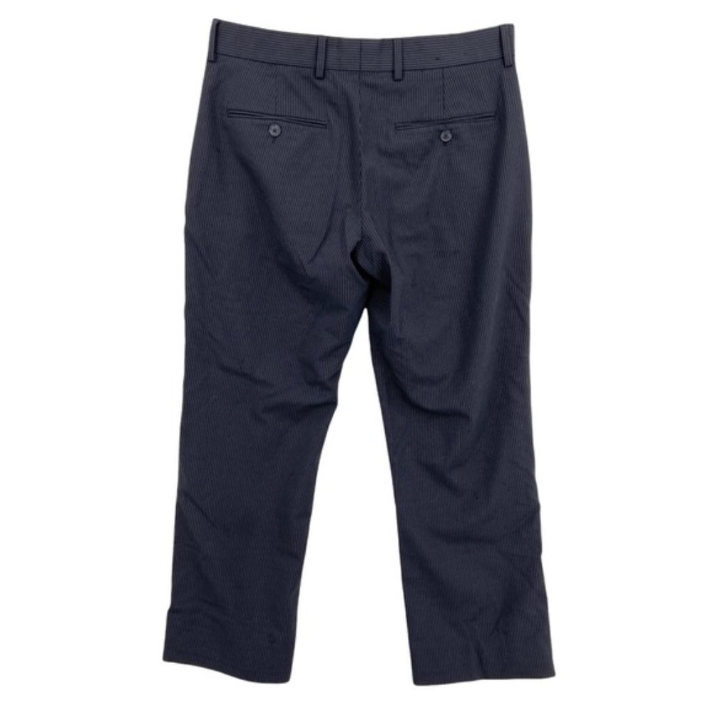 EXPRESS Black Striped Producer Dress Pants